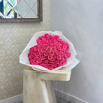 Fresh fuchsia rose bouquet for same-day flower delivery