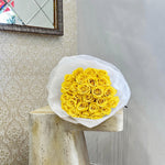 25 yellow rose bouquet by AY Flowers