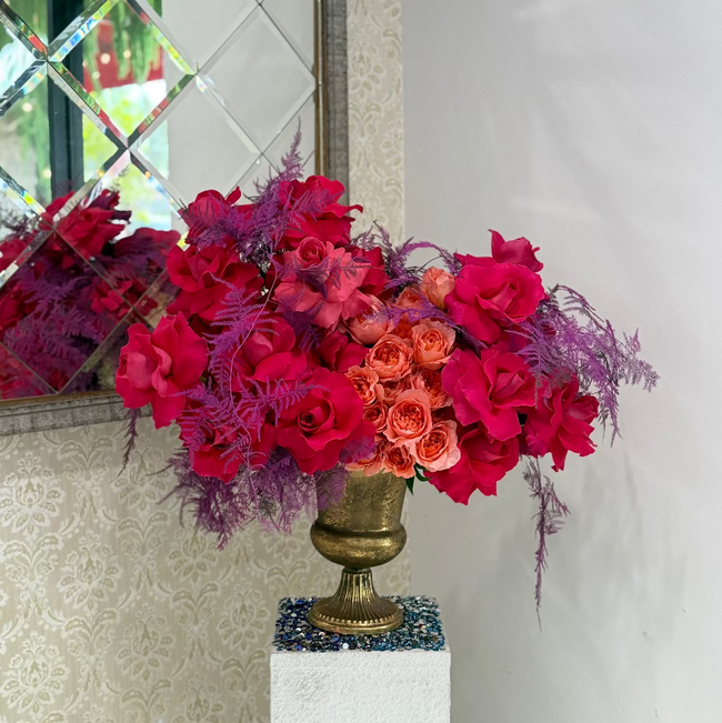 Amour flower arrangement by AY Flowers